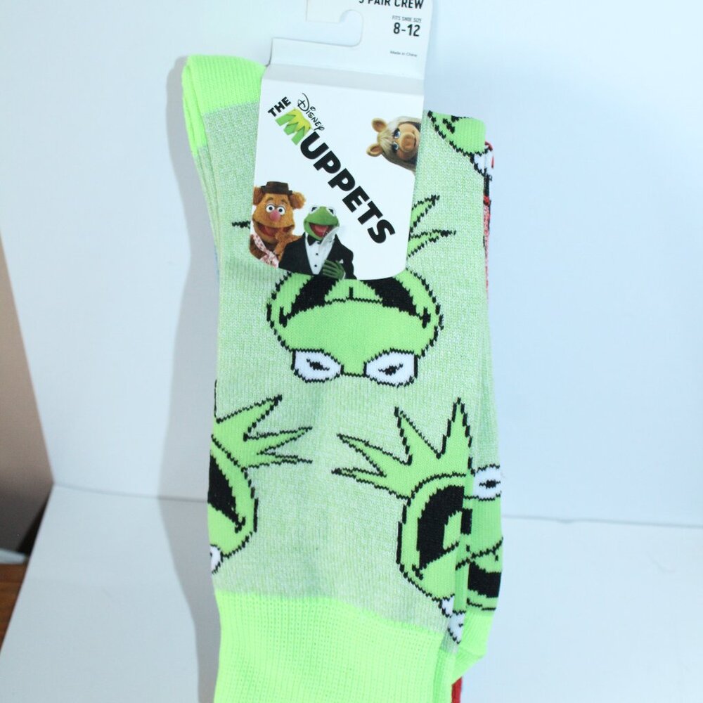 The Muppets Size 8-12 Pack of 3 Crew Socks Bioworld